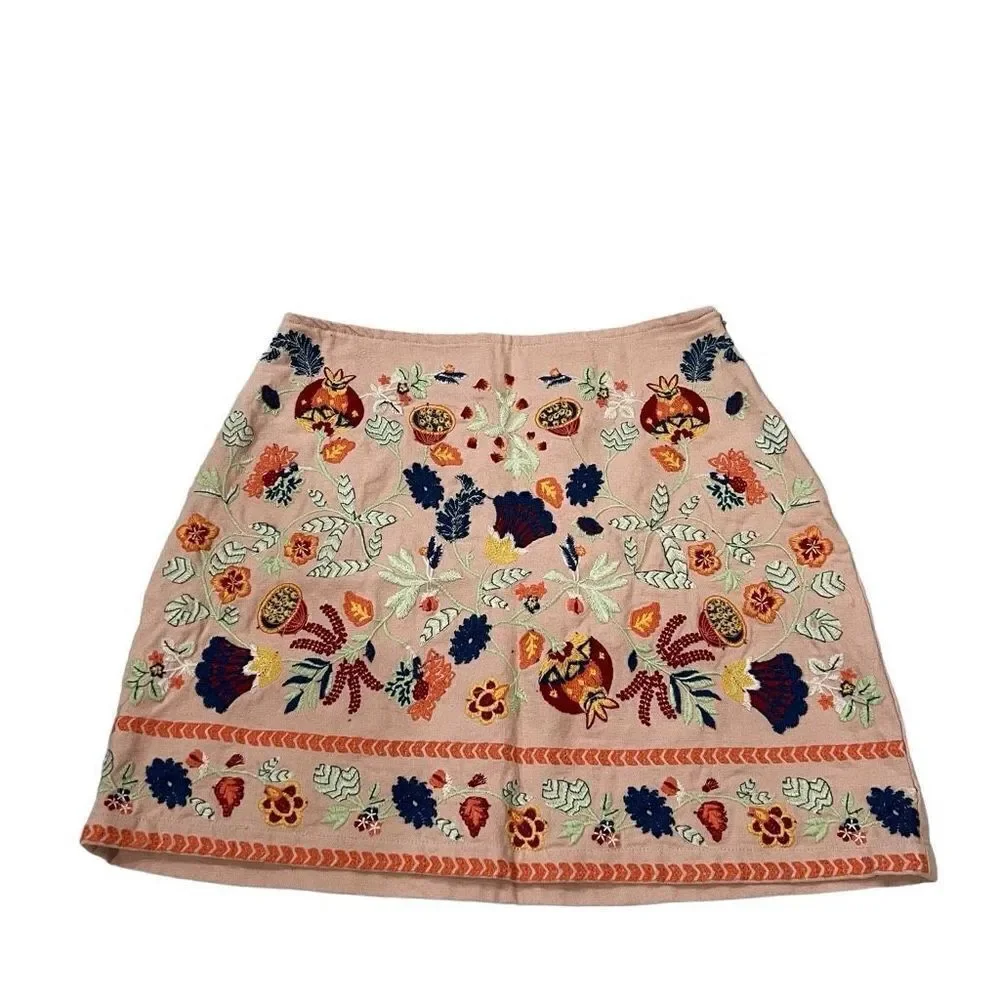 Urban Outfitters floral embroidered mini skirt size s